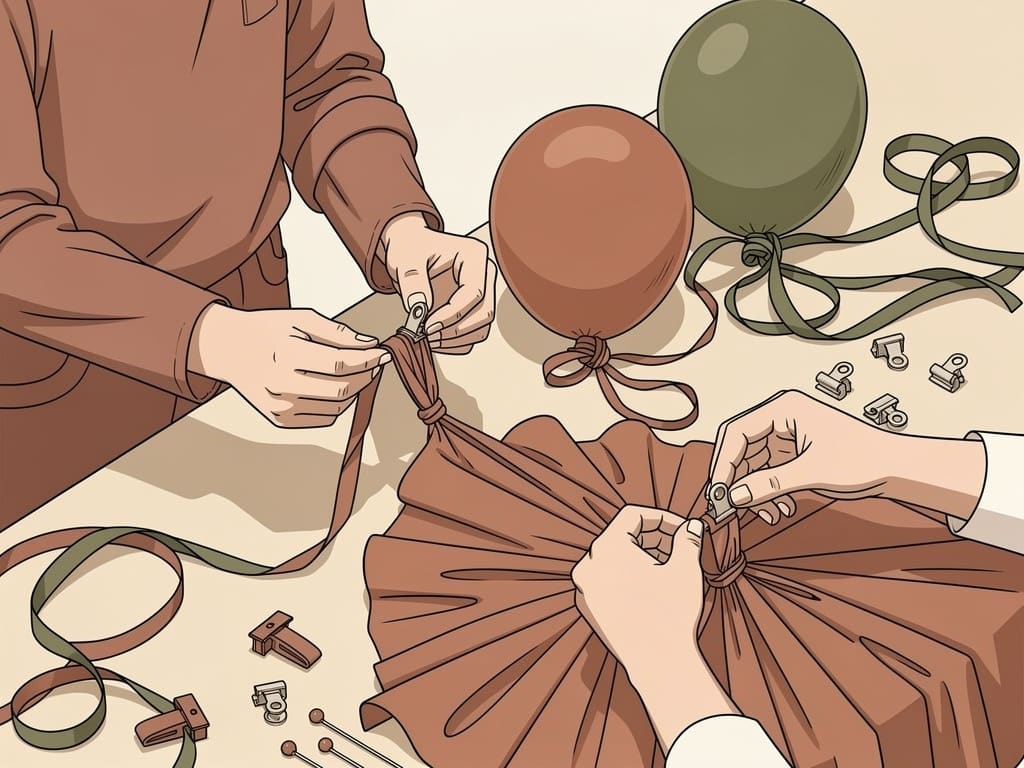 Mani al lavoro durante la preparazione delle decorazioni